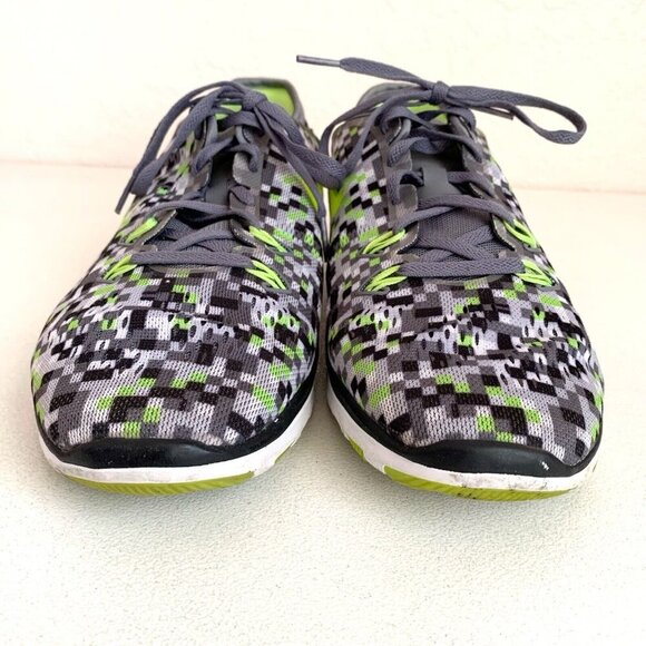Nike Rare Free 5.0 TR Fit Mesh 704695 Womens 11 Gray Digital Yellow Swoosh comfy - Picture 4 of 12